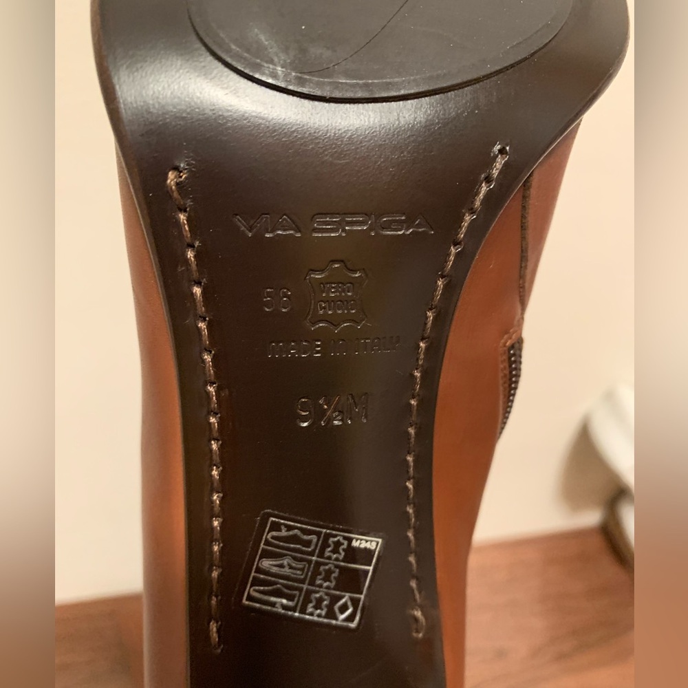 Via spiga leather heeled boots size 9 1/2 M - Picture 9 of 13